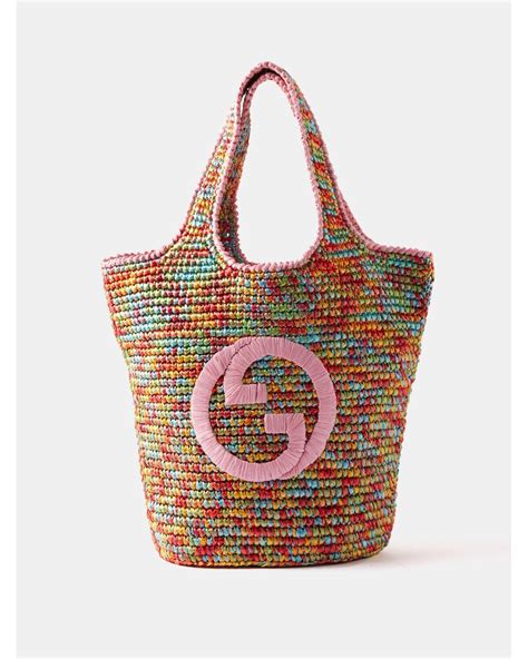 gucci straw tote|gucci raffia tote.